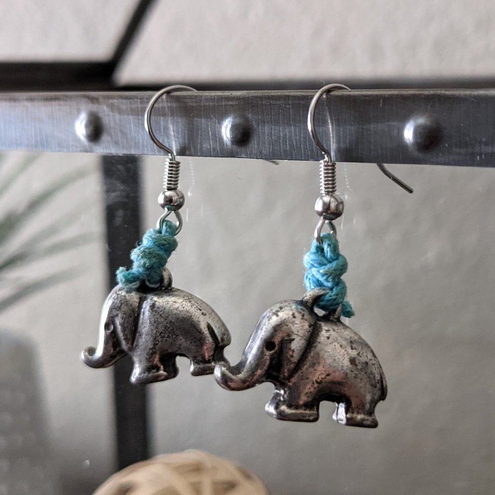 Claire's Bohemian Elephant Charm Earrings